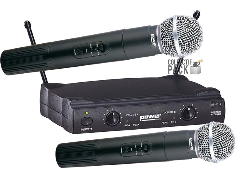 Système professionnel de microphones sans fil UHF sans fil avec récepteur
